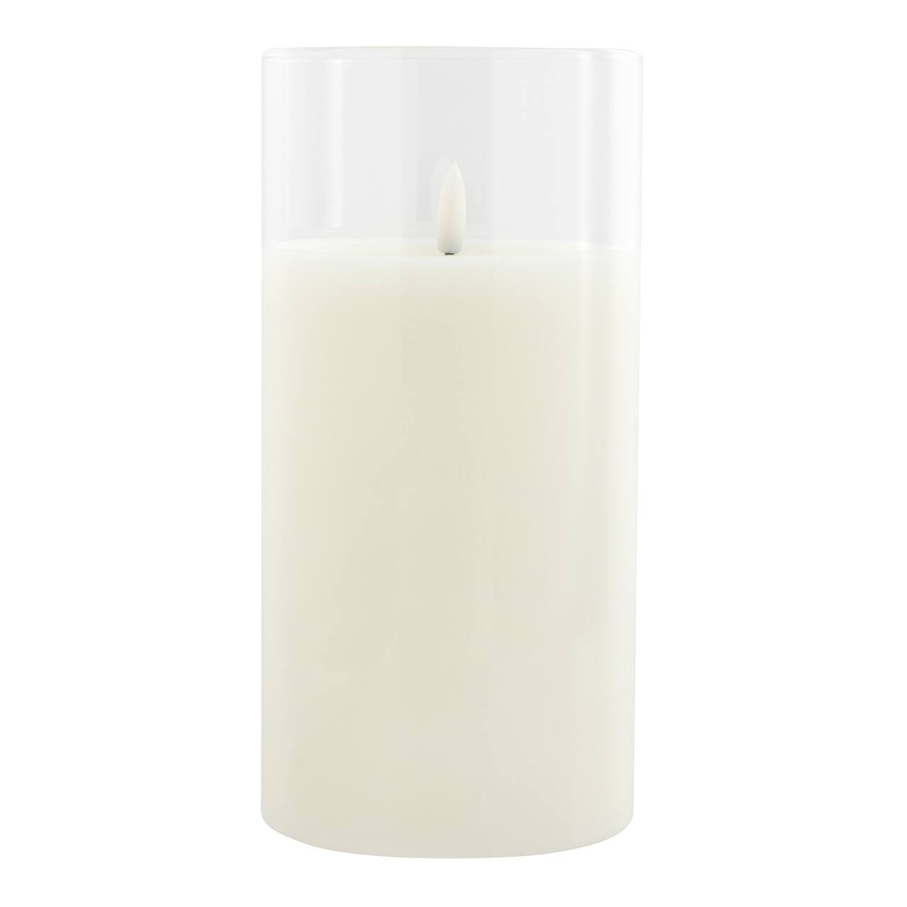 8" LED Glass Wax Flickering Candle by Ashland®